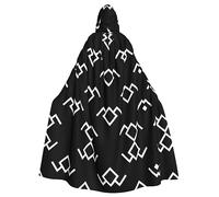 hhxvcv Unisex red white polka dot Print Hooded Cloak Halloween Cosplay | Cosplay Robe Witch Vampire Grim Reaper Dark Princess Mage Decorative Comfortable Comfort jedi wizard magician