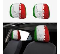 hhxvcv Universal Car Headrest Cover 2 Pcs - Roman Colosseum Italian Flag Full Print, Comfortable & Elastic, Perfect for Vans, SUVs, Trucks