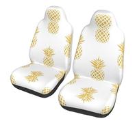 hhxvcv Universal gold pineapple background Print Auto Front Seat Covers â€“ Fits Car SUV Sedan Truck, Washable, Breathable