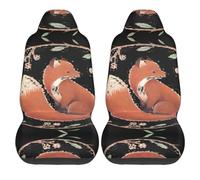 hhxvcv Universal Hand Painted Fox Print Auto Front Seat Covers â€“ Fits Car SUV Sedan Truck, Washable, Breathable