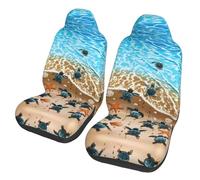 hhxvcv Universal Turtle crawling on the beach Print Auto Front Seat Covers - Fits Car SUV Sedan Truck, Washable, Breathable