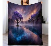 HHXXXHH Cosmic Tree of Life Blanket, Machine Washable Flannel Plush Throw Blankets for Bed Couch Sofa Chair, for Kids Boys Girls, 150×200cm