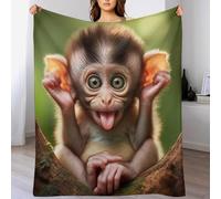 HHXXXHH Monkey Blanket Soft Comfortable Warm Blankets Suitable For All Seasons Bed Linen Sofa And Travel Camping Throw 180×200cm
