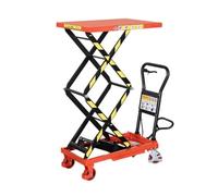 Hhydraulic Lift Table Cart, Platform car Mobile small lift Scissor type flatbed trolley Manual hydraulic lifting