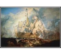 hhydzq Paint by Numbers Kits for Adults and Kids The Battle of Trafalgar Painting by Joseph Mallord William Turner DIY Oil Painting