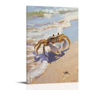 HHYXMJLL A Crab Scuttles, Crossing The Beach Stylish Wall Hanging Art - Decorative Poster Mural12x18inch(30x45cm)