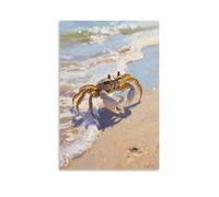 HHYXMJLL A Crab Scuttles, Crossing The Beach Stylish Wall Hanging Art - Decorative Poster Mural12x18inch(30x45cm)