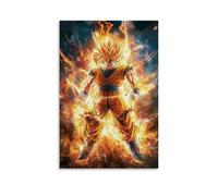 HHYXMJLL Anime Poster- Gokus Power Unleashed - Dragon Ball Z Epic Battle Stylish Wall Hanging Art - Decorative Poster Mural08x12inch(20x30cm)