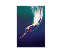 HHYXMJLL Art Poster Featuring A Very Tall Colorful Bird Flying in The Sky Stylish Wall Hanging Art - Decorative Poster Mural08x12inch(20x30cm)