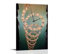 HHYXMJLL Art Poster with Large Clock Designed to Look Like Snake Coiled Around It Stylish Wall Hanging Art - Decorative Poster Mural08x12inch(20x30cm)