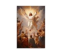 HHYXMJLL Christian Mural - Ascension of Christ- The Glorious Return to Heaven Stylish Wall Hanging Art - Decorative Poster Mural20x30inch(50x75cm)