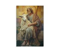 HHYXMJLL Christian Mural - The Good Shepherd- Guidance And Protection Stylish Wall Hanging Art - Decorative Poster Mural08x12inch(20x30cm)