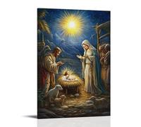 HHYXMJLL Christian Mural - The Nativity- Holy Night of Salvation Stylish Wall Hanging Art - Decorative Poster Mural20x30inch(50x75cm)