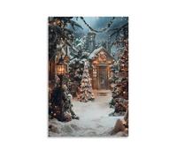 HHYXMJLL Christmas- Enchanted Winter Wonderland Stylish Wall Hanging Art - Decorative Poster Mural08x12inch(20x30cm)