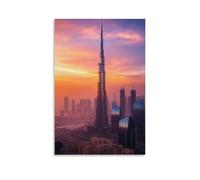 HHYXMJLL City Poster- Dubai Horizons - Where Future Meets The Sky Stylish Wall Hanging Art - Decorative Poster Mural20x30inch(50x75cm)