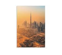 HHYXMJLL City Poster- Dubai Horizons - Where Modernity Meets The Desert Stylish Wall Hanging Art - Decorative Poster Mural20x30inch(50x75cm)