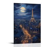 HHYXMJLL City Poster- Paris - The Eternal City of Lights Stylish Wall Hanging Art - Decorative Poster Mural16x24inch(40x60cm)
