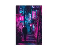 HHYXMJLL City Poster- Tokyo - Neon Dreams in The Urban Jungle Stylish Wall Hanging Art - Decorative Poster Mural24x36inch(60x90cm)