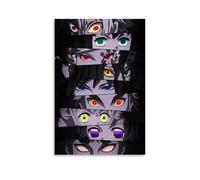 HHYXMJLL Demon Slayer Eyes of The Shadows Stylish Wall Hanging Art - Decorative Poster Mural08x12inch(20x30cm)