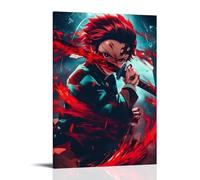 HHYXMJLL Demon Slayer Tanjiro's Blood - Blade Vengeance Stylish Wall Hanging Art - Decorative Poster Mural20x30inch(50x75cm)