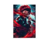 HHYXMJLL Demon Slayer Tanjiro's Blood - Blade Vengeance Stylish Wall Hanging Art - Decorative Poster Mural12x18inch(30x45cm)