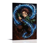 HHYXMJLL Demon Slayer Tanjiro's Water Whirlwind Stylish Wall Hanging Art - Decorative Poster Mural08x12inch(20x30cm)