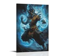 HHYXMJLL Mahakala Cloaked in Shadows Dances on Ignorance, Surrounded by Rings of Blue Flame. Stylish Wall Hanging Art - Decorative Poster Mural20x30inch(50x75cm)