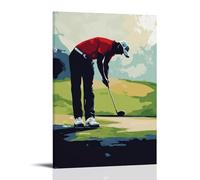 HHYXMJLL Sports Poster Golfer Sinking Clutch Putt to Win Tournament Stylish Wall Hanging Art - Decorative Poster Mural16x24inch(40x60cm)