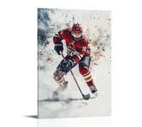 HHYXMJLL Sports Poster Hockey Player Scoring Game-winning Slapshot Stylish Wall Hanging Art - Decorative Poster Mural16x24inch(40x60cm)
