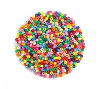 HHZalvyre 1000 Pcs Pony Beads Bulk - 6x9mm Multicoloured Craft Beads for Bracelet Making, Hair Braids, DIY Jewellery Making Kits for Kids & Adults (Dark Color Barrel Beads)