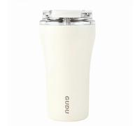 HHZalvyre Insulated Coffee Cup with Leakproof Lid - 380ml Stainless Steel Travel Mug, Vacuum Double-Walled Thermal Tumbler for Hot & Cold Drinks, BPA-Free(White)