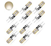 HHZY G4 LED Bulb, Bi-Pin G4 Base, 1.4W Equivalent to 14W G4 Halogen, AC/DC 12V G4 LED Light Bulb, 360° Beam Angle, Non-dimmable, No Flicker, Energy Saving, 10 Pack,Warm White 3000K
