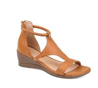 HHZY Women's Platform Wedge Sandals Comfortable Faux Leather Gladiator Sandals Summer Breathable Open Toe Sandals Fish Mouth Beach Walking Shoes,Orange,US8/EU39