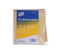 HI-Absorb Microfibre Cloth, 38cm x 35cm, Yellow, Pack of 5