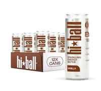 Hi*Ball Clean Energy Drink with a Hint of Vanilla - Sugar Free, Zero Calorie Sparkling Water with Organic Caffeine, Ginseng & Guarana - Vitamin Seltzer - 12 x 330ml