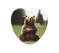 Hi Bear Sit on The Lawn Car Air Freshener Hanging, Long Lasting Scented Car Aromatherapy Tablets, Love form Fragrance Scented Cards for Vehicles, Bedroom, Wardrobe Gray-style