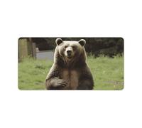 Hi Bear Sit on The Lawn Desk Pad Protector Large Waterproof Desk Mat Blotter Non-Slip Rubber Base Multifunctional Mouse Keyboard Gaming Pad Big Computer Mat for Home Office