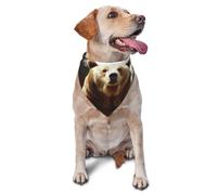 Hi Bear Sit on The Lawn Dog Bandana Pet Scarf Accessories for Small Medium Dogs Cats Photo Prop, Triangle Pet Bandanas Adjustable Puppy Bib Washable Dog Kerchief Puppy Neckerchief