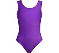 Hi-Co Girls Kids School Sport Dance Gymnastics Ballet Sleeveless Leotard Purple 11-12 Years