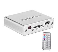 Hi Fi Audio Power Amplifier MP3 Decoding Player with Remote Control USB 2.0 Compact Lightweight Design for Cars Motorcycles Home Entertainment Black White (White)