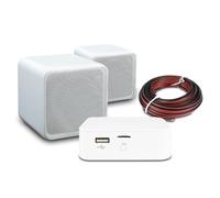Hi-Fi Shelf Speaker System with Bluetooth, Smart Wireless Music Streaming, White