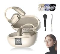 Hi-Fi Sports Bluetooth 5.4 Ear-Hook Headphones with Noise Cancelling, Ai Translation 156 Langusges, IPX5 Waterproof, Led Display & Long Battery, Ear-Hook Design, for Workout/Running (#A)