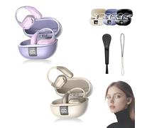 Hi-Fi Sports Bluetooth 5.4 Ear-Hook Headphones with Noise Cancelling, Ai Translation 156 Langusges, IPX5 Waterproof, Led Display & Long Battery, Ear-Hook Design, for Workout/Running (#F)