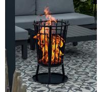 Hi Fire Bowl Fire Pit Fire Column Base Plate Spark Screen 40 x 61cm