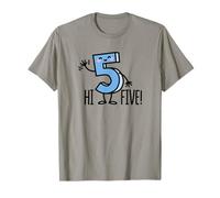 Hi Five! High Hand Hello Waving Birthday 5 Years School Child T-Shirt