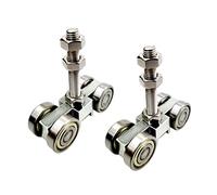 Hi Flame 4 Wheel Heavy Duty Trolley Assembly with Silent M10 Bolt & 3 Nuts for All Standard 1-5/8" or Taller Strut Channel Pack of 2