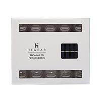 Hi-Gear 20 Solar LED Festoon Lights, Silver, One Size