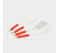 3 Piece Premium Bbq Tool Set - Red, Red One Size