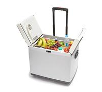 Hi-Gear 45 Litre Cooler with Integrated Handle & Wheels, 12V in Car & 240V Mains Sockets, Portable, Spacious & Wheeled 45L Electric Cool Box, Camping, Campervan, Travel, Picnics, Festivals, Grey