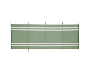 Hi-Gear 5-Pole Wooden Windbreak, Durable & Protective Wind & Sun Shelter, 4 Panel, 3.45 Metre Structured Windstop, Ideal for Camping, Carvanning & Trips to the Beach, Green